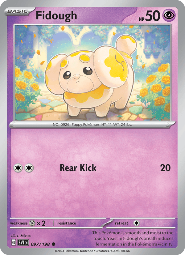 Fidough 97/198 Scarlet & Violet English Pokémon card