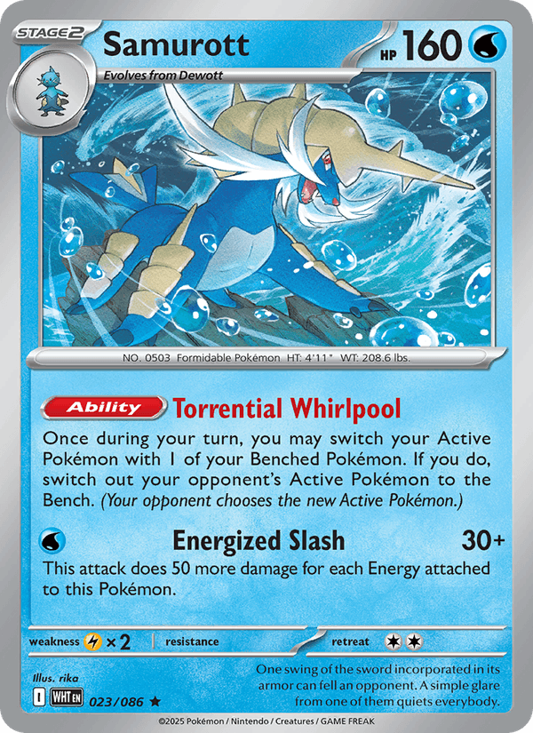 Samurott 23/86 White Flare English Pokémon card