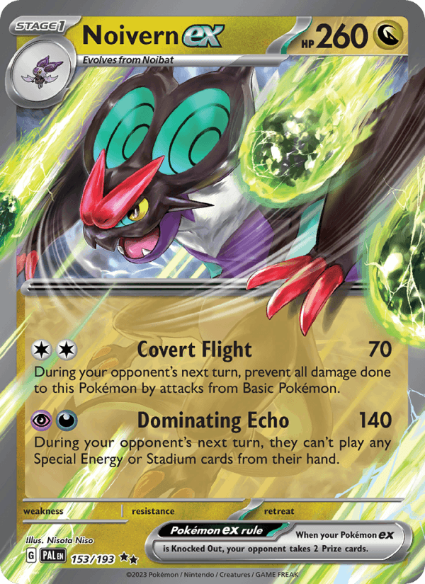 Noivern ex 153/193 Paldea Evolved English Pokémon card