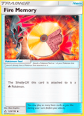 Fire Memory 123/156 Ultra Prism English Pokémon card