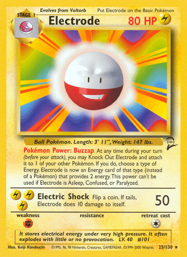 Electrode 25/130 Base Set 2 English Pokémon card