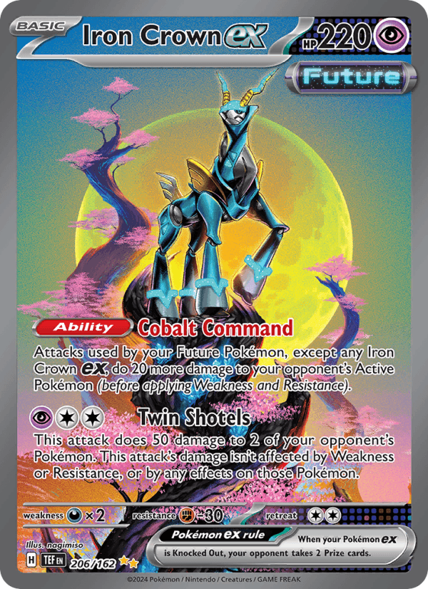 Iron Crown ex 206/162 Temporal Forces English Pokémon card