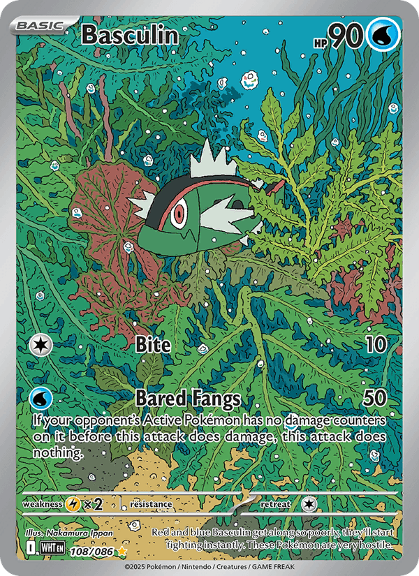 Basculin 108/86 White Flare English Pokémon card