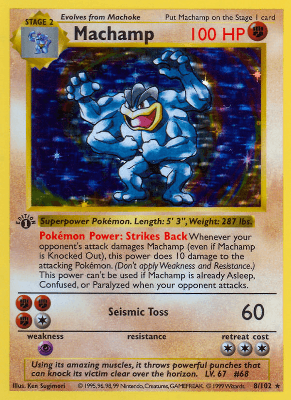 Machamp 8/102 Base Set English Pokémon card