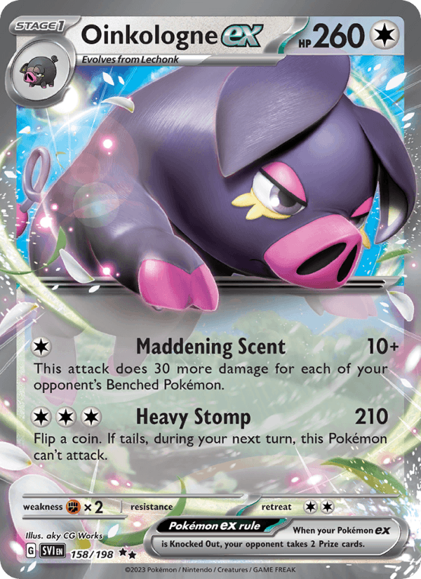 Oinkologne ex 158/198 Scarlet & Violet English Pokémon card