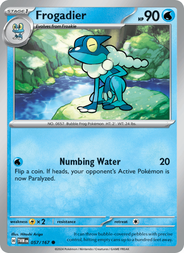 Frogadier 57/167 Twilight Masquerade English Pokémon card