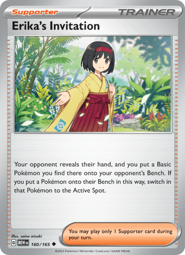 Erika's Invitation 160/165 151 English Pokémon card
