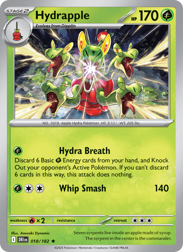 Hydrapple 18/182 Destined Rivals English Pokémon card