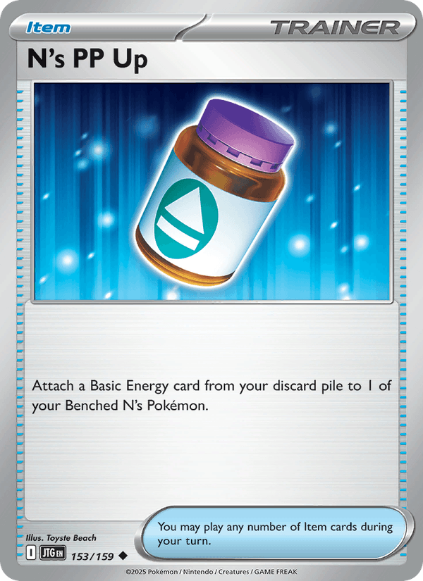 N's PP Up 153/159 Journey Together English Pokémon card