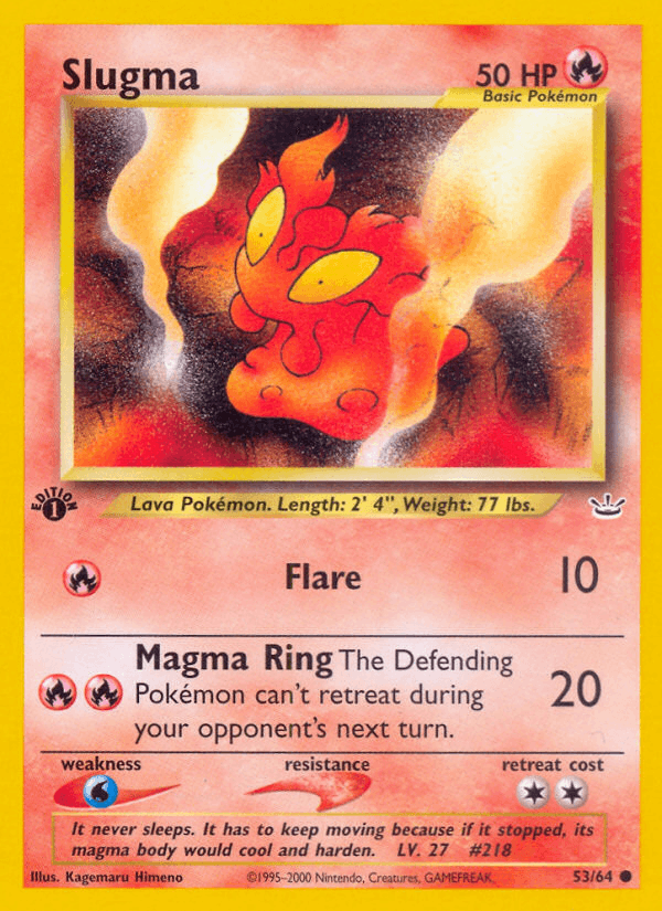 Slugma 53 Neo Revelation English Pokemon card