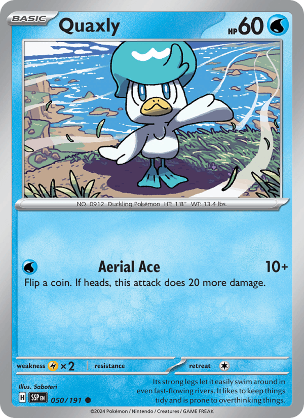 Quaxly 50/191 Surging Sparks English Pokémon card