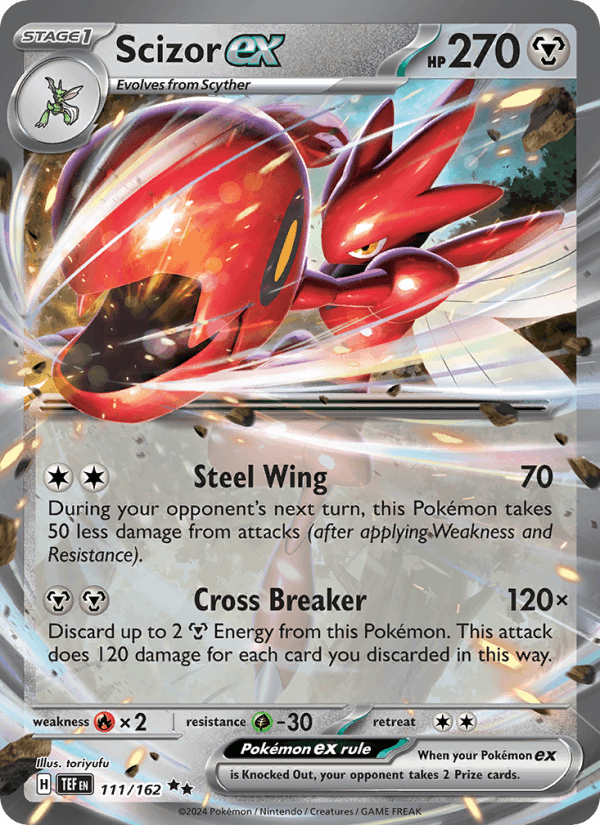 Scizor ex 111/162 Temporal Forces English Pokémon card