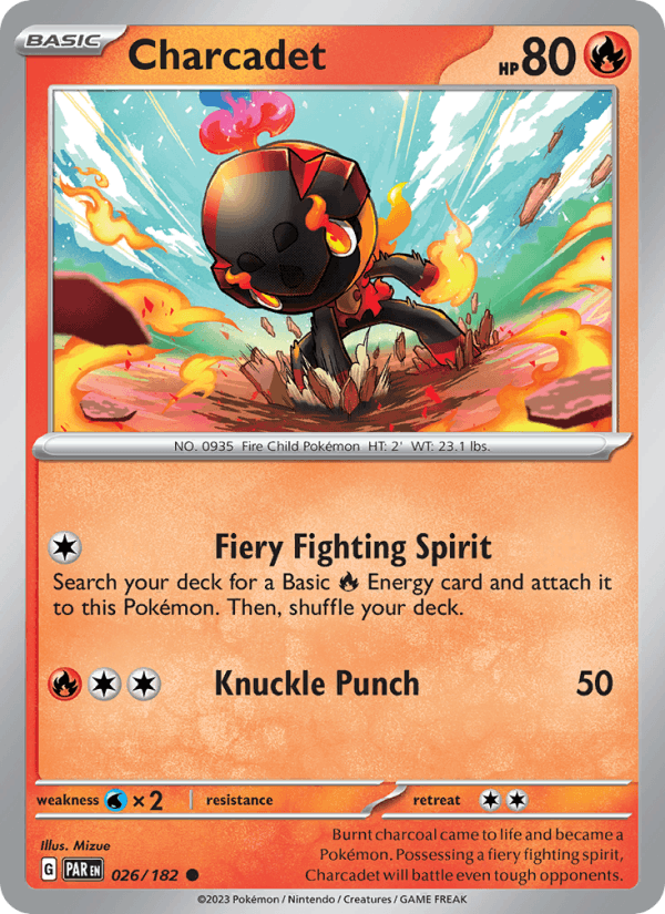 Charcadet 26/182 Paradox Rift English Pokémon card