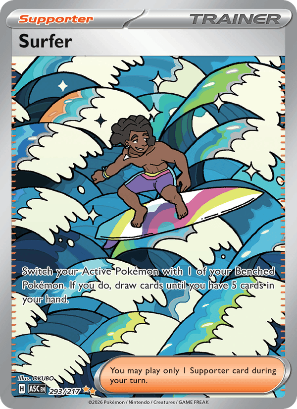 Surfer 293/217 Ascended Heroes English Pokémon card