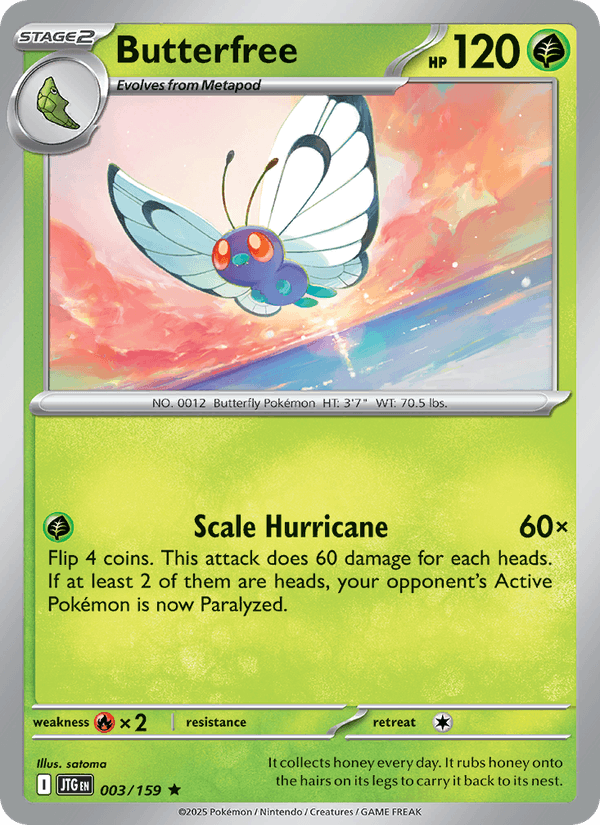 Butterfree 3/159 Journey Together English Pokémon card