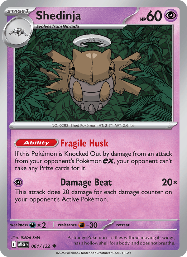 Shedinja 61/132 Mega Evolution English Pokémon card