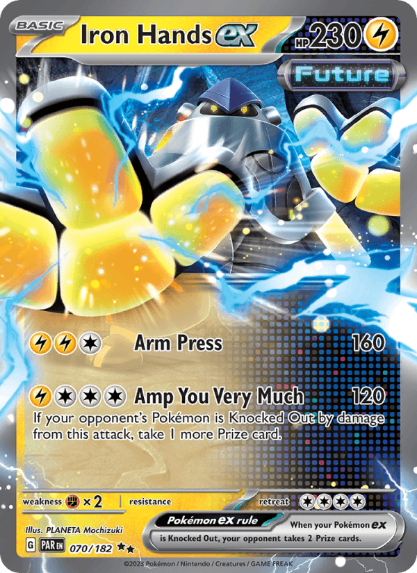 Iron Hands ex 70/182 Paradox Rift English Pokémon card
