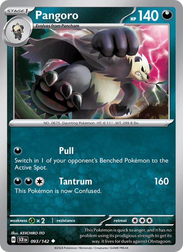 Pangoro 93/142 Stellar Crown English Pokémon card