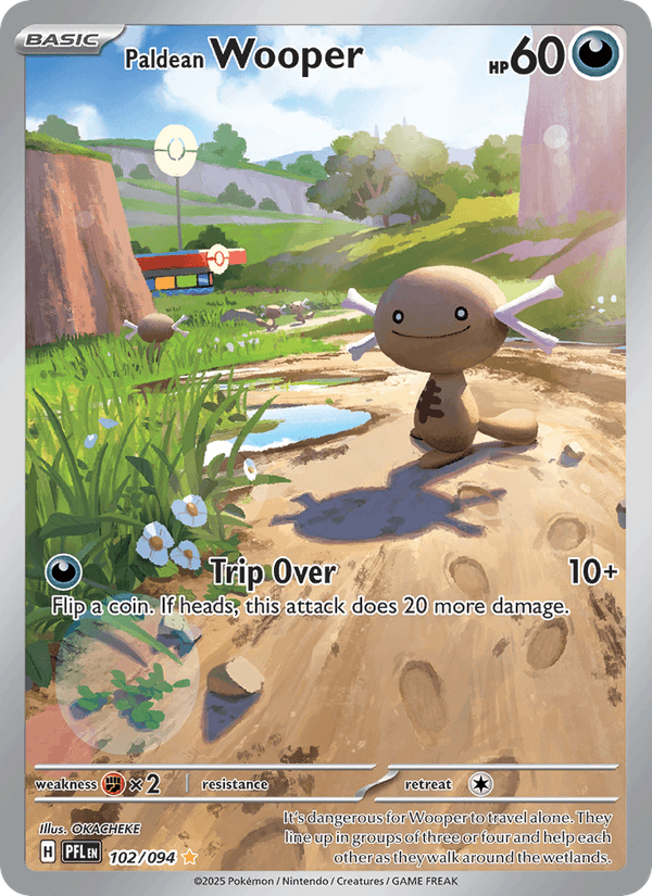 Paldean Wooper 102/94 Phantasmal Flames English Pokémon card