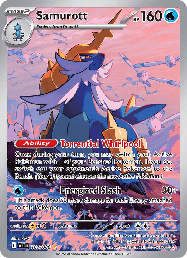 Samurott 107/86 White Flare English Pokémon card