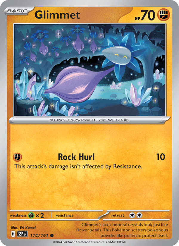 Glimmet 114/191 Surging Sparks English Pokémon card