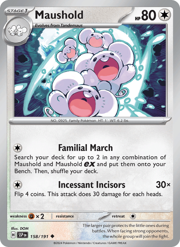 Maushold 158/191 Surging Sparks English Pokémon card