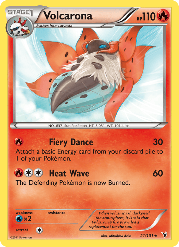Volcarona 21/101 Noble Victories English Pokémon card
