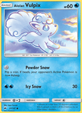 Alolan Vulpix 27/147 Burning Shadows English Pokémon card