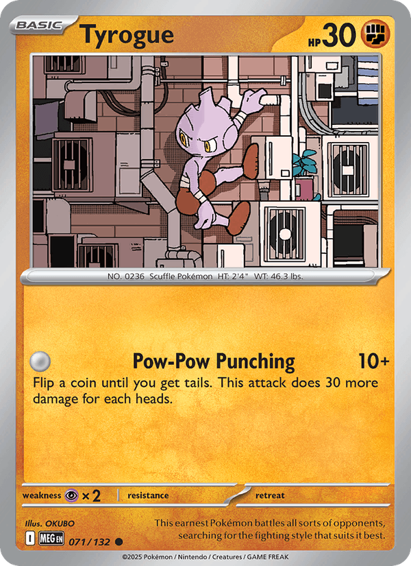 Tyrogue 71/132 Mega Evolution English Pokémon card
