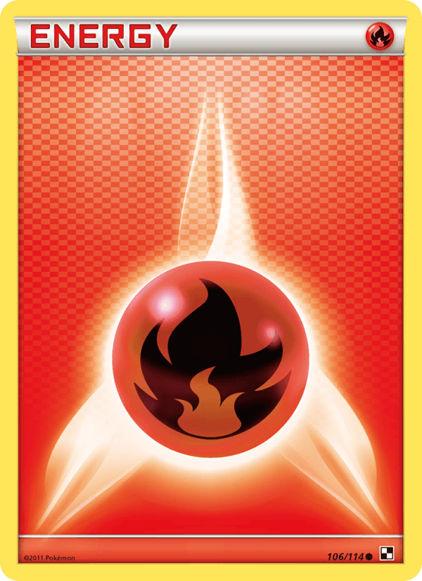 Fire Energy 106/114 Black & White English Pokémon card