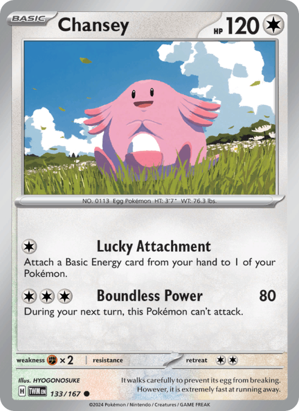 Chansey 133/167 Twilight Masquerade English Pokémon card