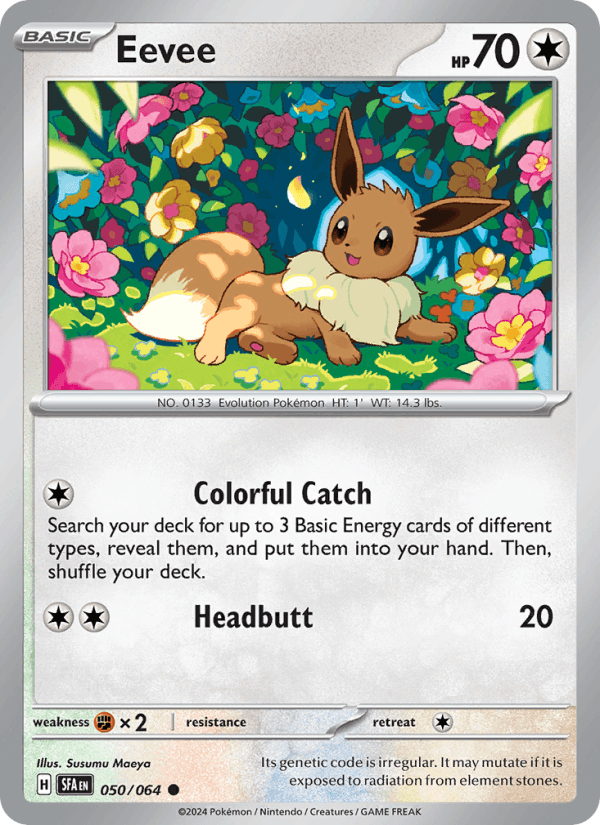 Eevee 50/64 Shrouded Fable English Pokémon card