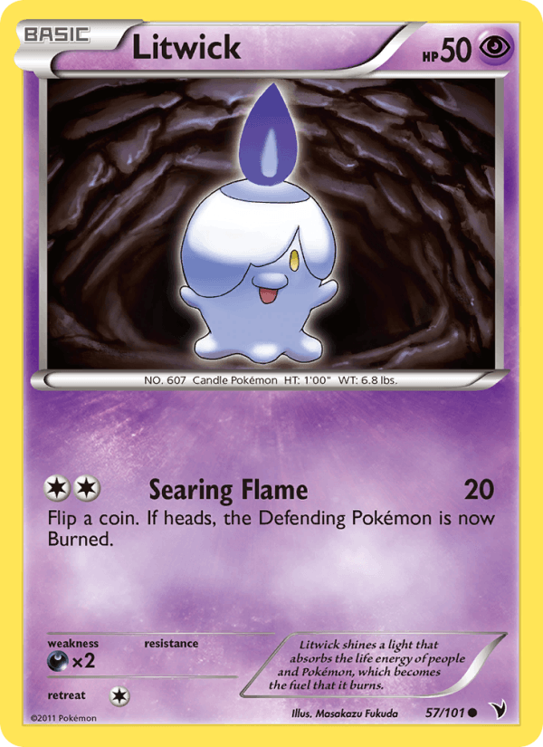 Litwick 57/101 Noble Victories English Pokémon card