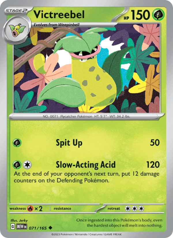 Victreebel 71/165 151 English Pokémon card