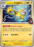 Team Rocket's Ampharos 74/182 Destined Rivals English Pokémon card