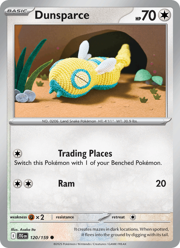 Dunsparce 120/159 Journey Together English Pokémon card