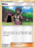 Olivia 119/147 Burning Shadows English Pokémon card