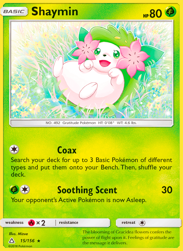 Shaymin 15/156 Ultra Prism English Pokémon card