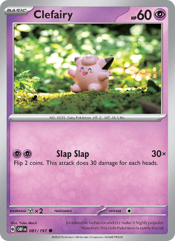 Clefairy 81/197 Obsidian Flames English Pokémon card