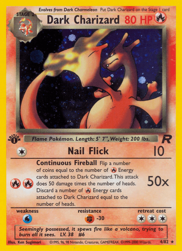 Dark Charizard 4/82 Team Rocket English Pokémon card