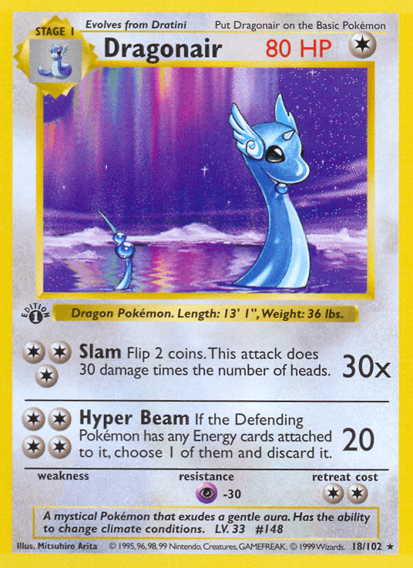 Dragonair 18/102 Base Set English Pokémon card