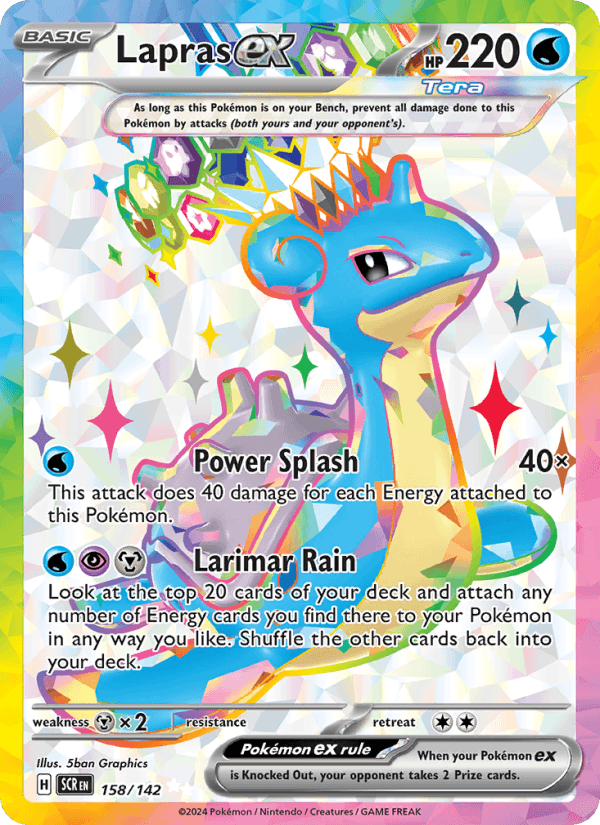 Lapras ex 158/142 Stellar Crown English Pokémon card