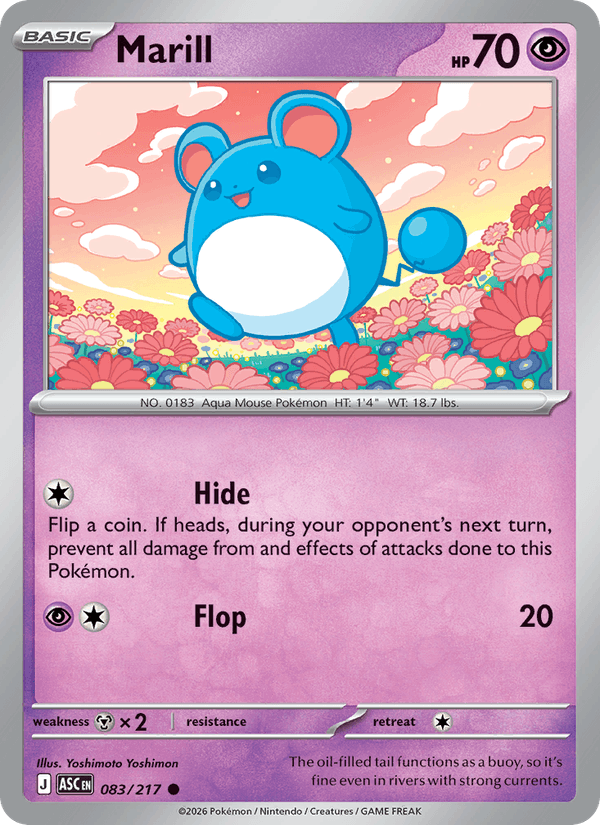Marill 83/217 Ascended Heroes English Pokémon card