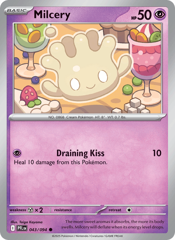 Milcery 43/94 Phantasmal Flames English Pokémon card