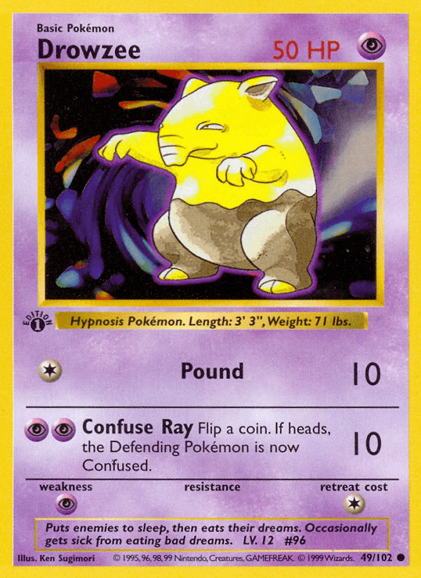 Drowzee 49/102 Base Set English Pokémon card