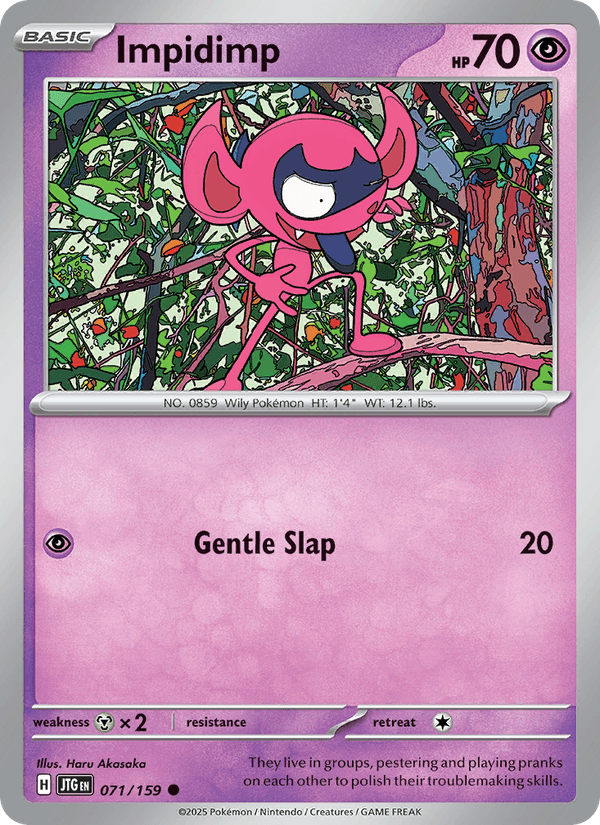 Impidimp 71/159 Journey Together English Pokémon card
