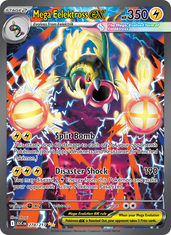 Mega Eelektross ex 278/217 Ascended Heroes English Pokémon card