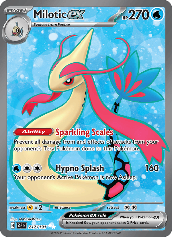 Milotic ex 217/191 Surging Sparks English Pokémon card