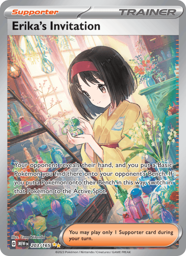 Erika's Invitation 203/165 151 English Pokémon card