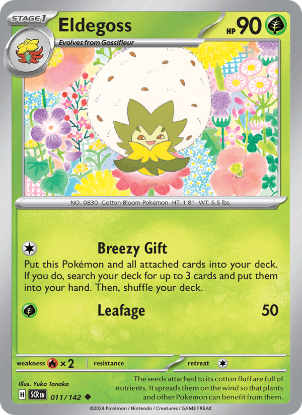 Eldegoss 11/142 Stellar Crown English Pokémon card